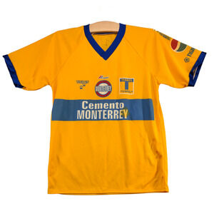 Cemento Monterrey Boys Soccer Jersey Yellow Size Actual 32x24 Autographed Signed